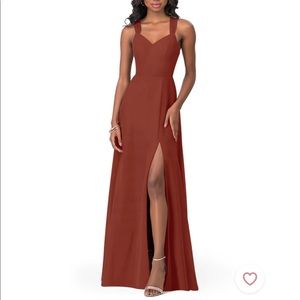 Terracotta bridesmaid dress